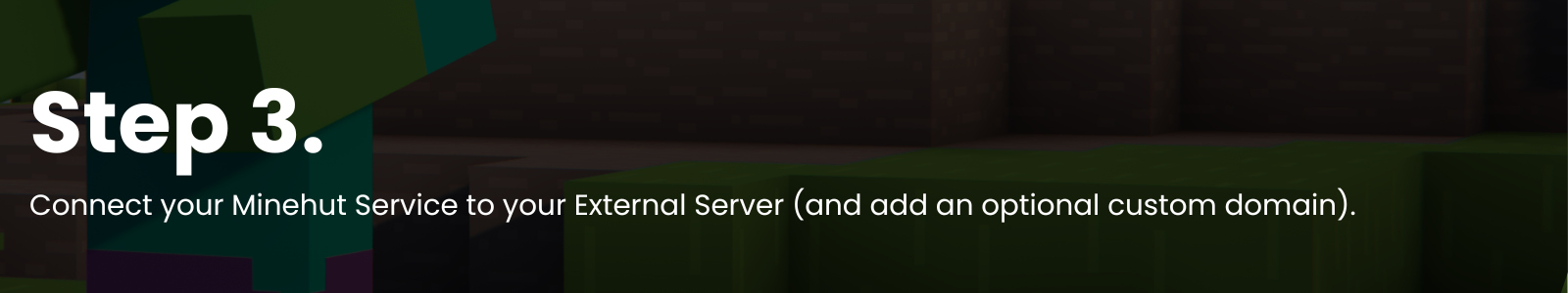 Step 3. Connect your Minehut service to your external server, and add a custom domain.